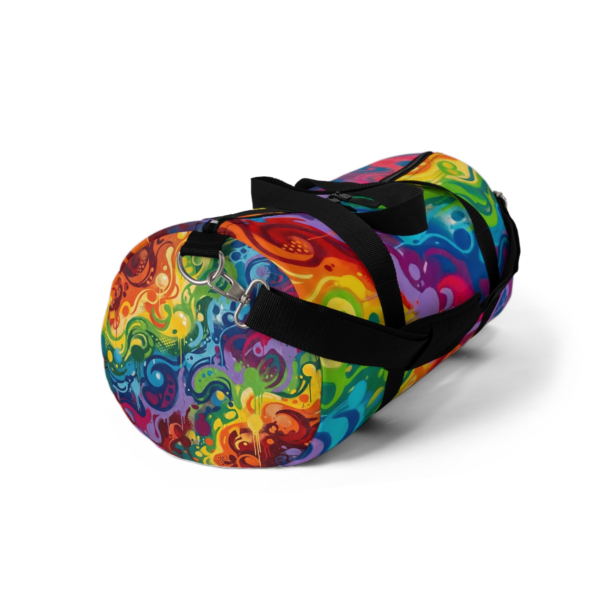 Rainbow Graffiti Duffel Bag | Colorful Urban Travel Gym Bag