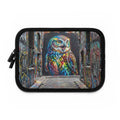 Colorful Street Art Owl Laptop Sleeve | Graffiti Alley Bird Mural