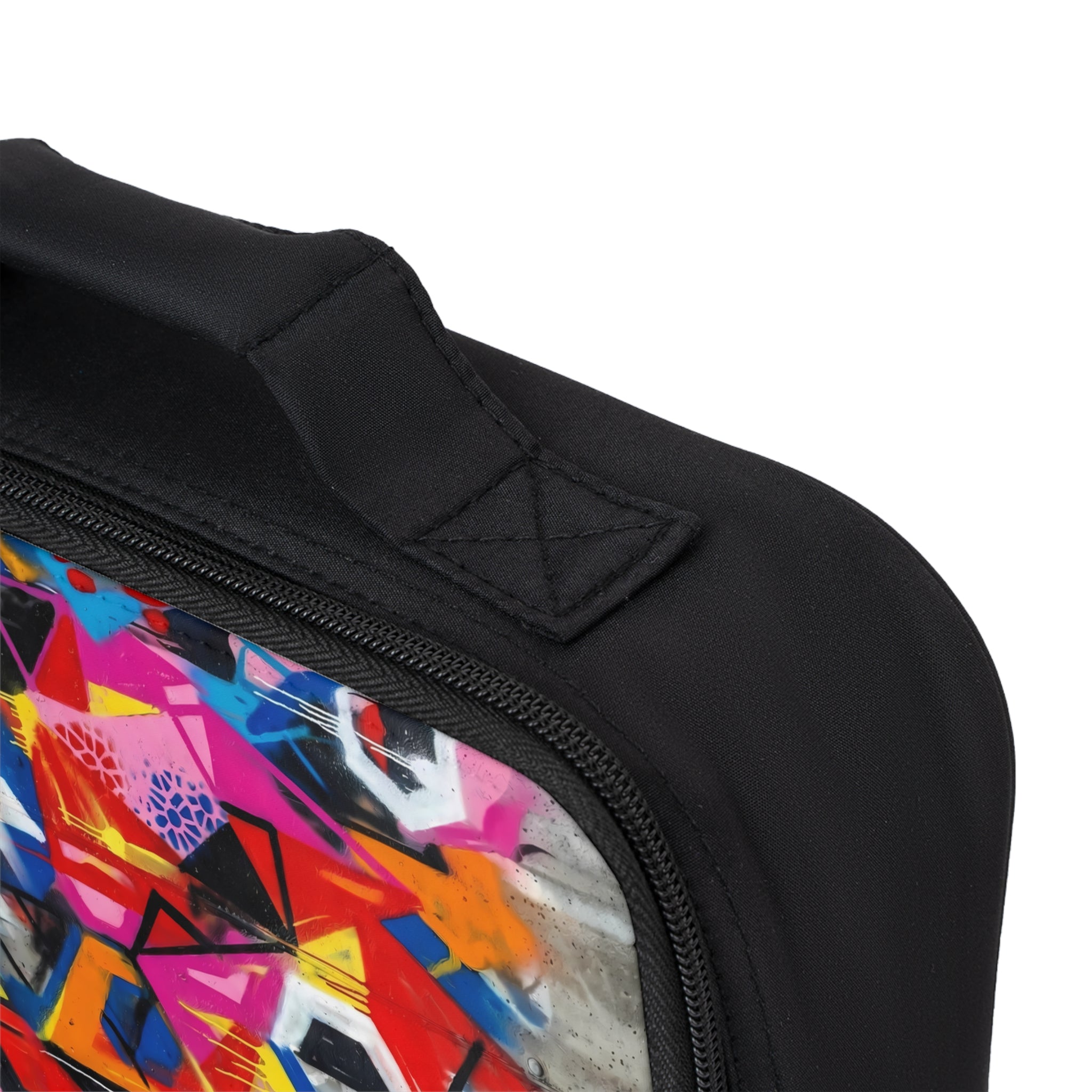 Colorful Geometric Lunch Bag - Vibrant Abstract Graffiti Design