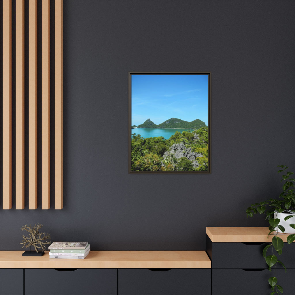 Framed Matte Canvas Thailand Island Paradise - Tropical Wall Art