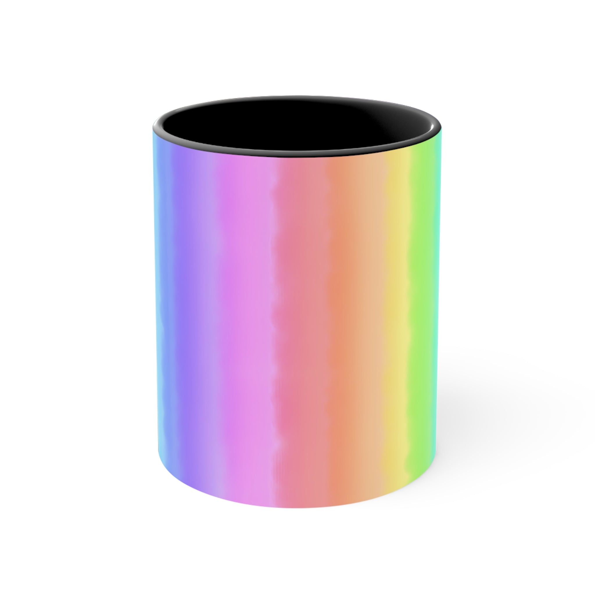 Rainbow Colorful Accent Mug — 11oz Vibrant Rainbow Coffee Cup
