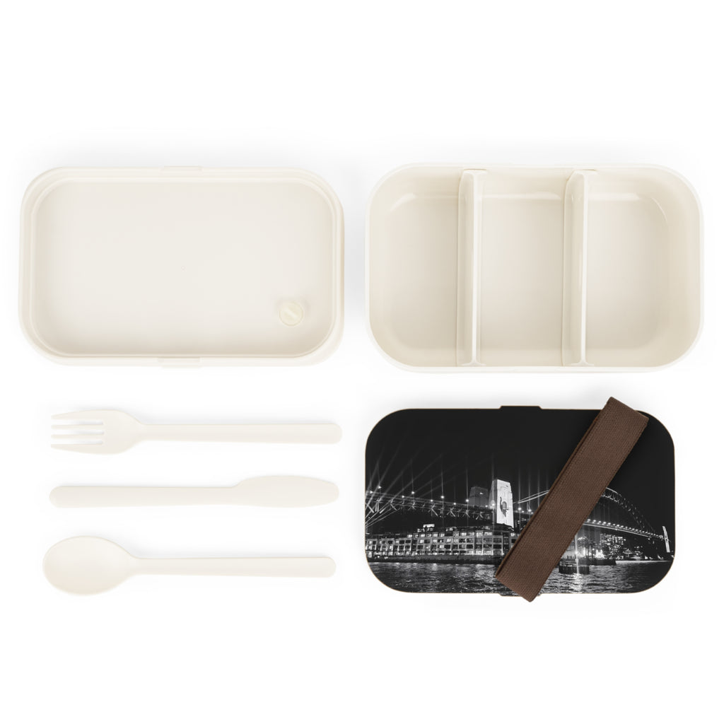 Bento Lunch Box — Sydney Harbour Bridge Black & White Nightscape