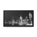 Framed Matte Canvas - Sydney Cityscape Black & White Wall Art