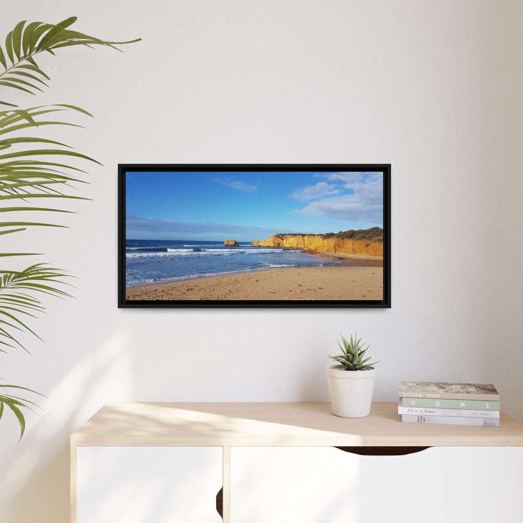 Framed Matte Canvas Beachscape — Seaside Wall Art