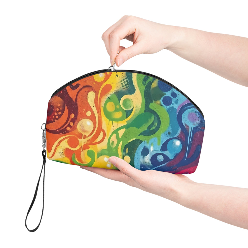Rainbow Graffiti Makeup Bag | Colorful Cosmetic Pouch