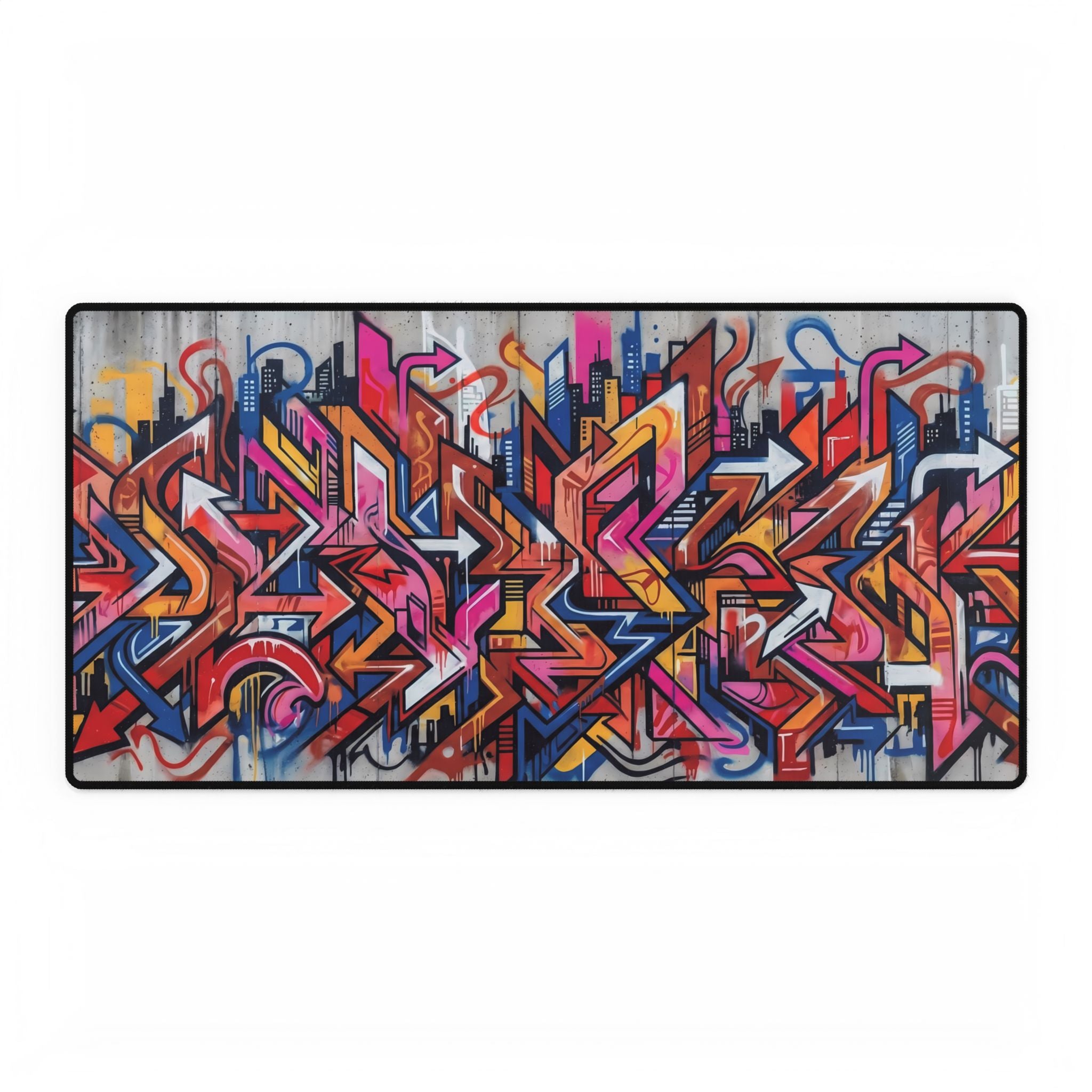 Graffiti Street Art Desk Mat — Colorful Urban Gaming & Office Mousepad