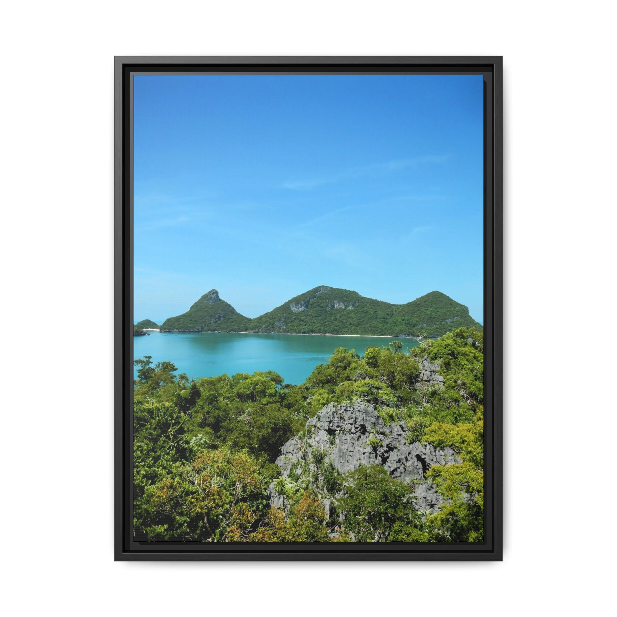Framed Matte Canvas Thailand Island Paradise - Tropical Wall Art