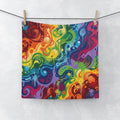 Face Towel - Rainbow Swirl Graffiti Design | Colorful Urban Art