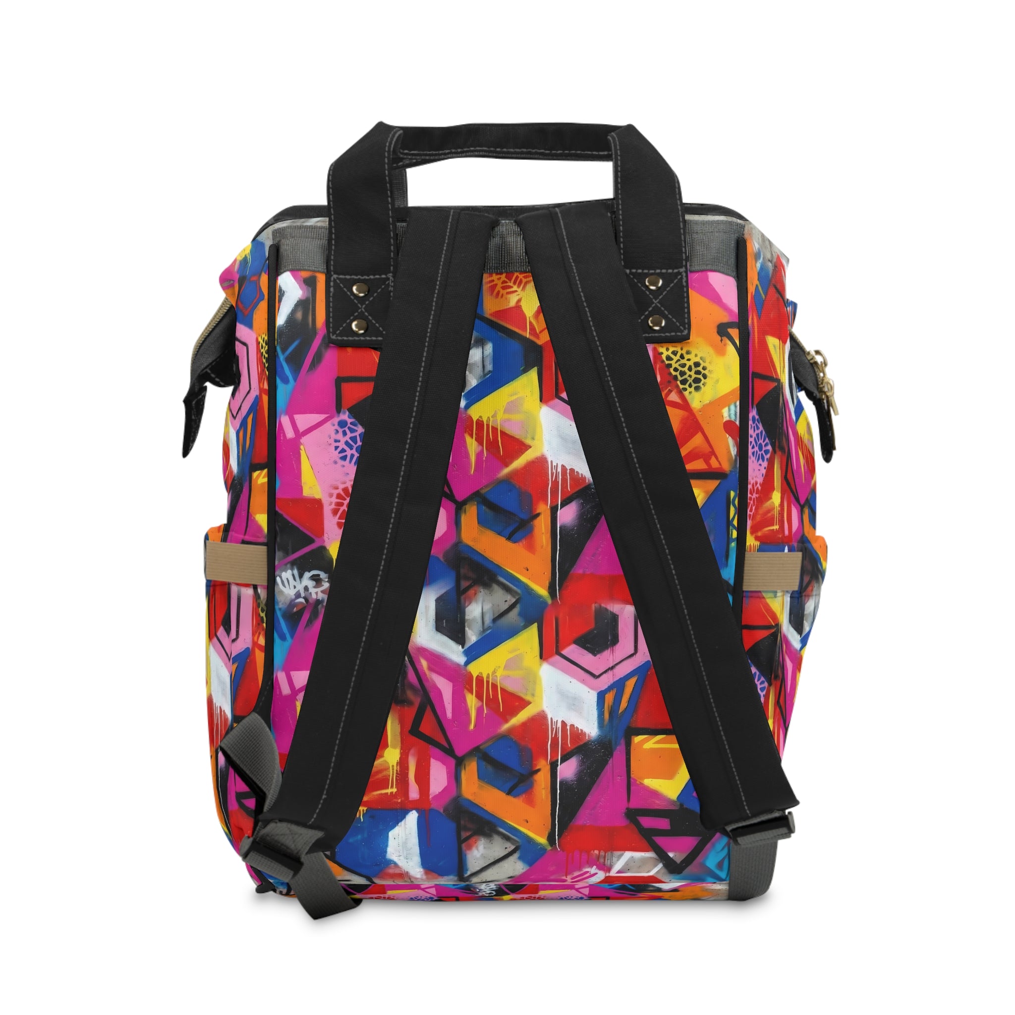 Colorful Graffiti Design Multifunctional Diaper Backpack