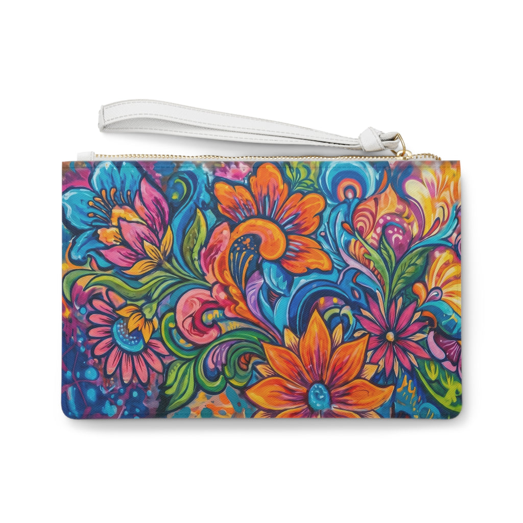 Clutch Bag — Vibrant Floral Art