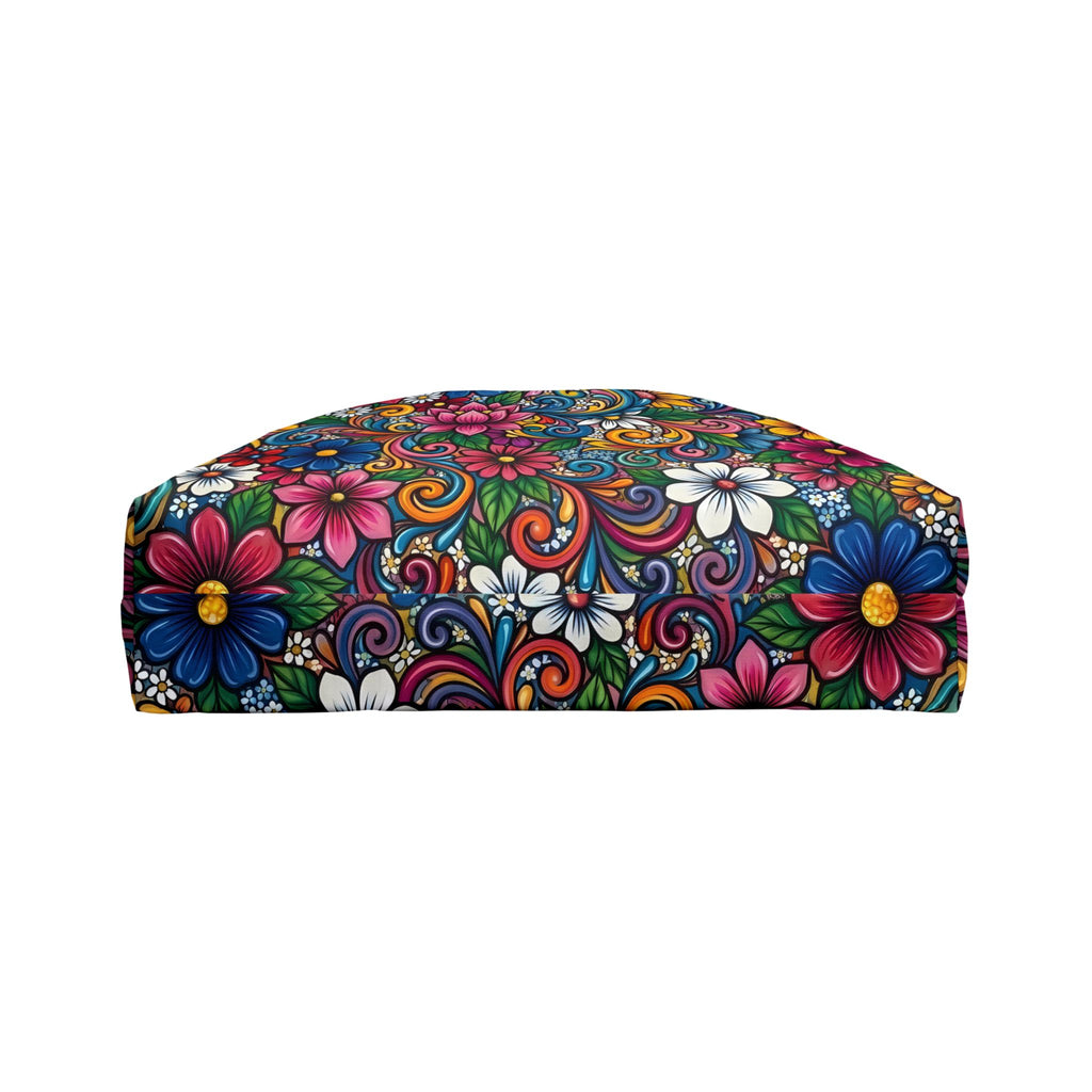 Vibrant Floral Paisley Weekender Tote Bag | Colorful Boho Flowers