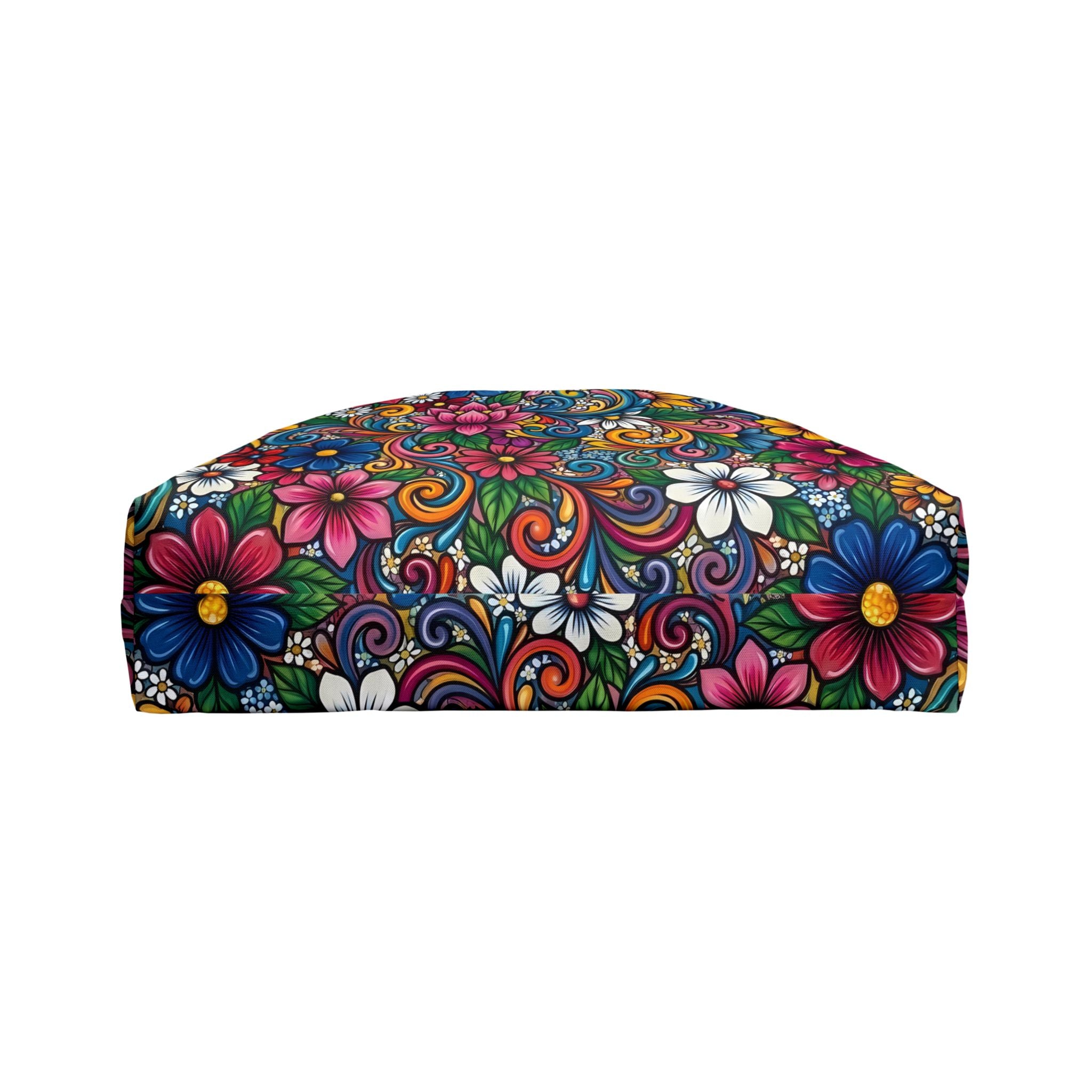 Vibrant Floral Paisley Weekender Tote Bag | Colorful Boho Flowers