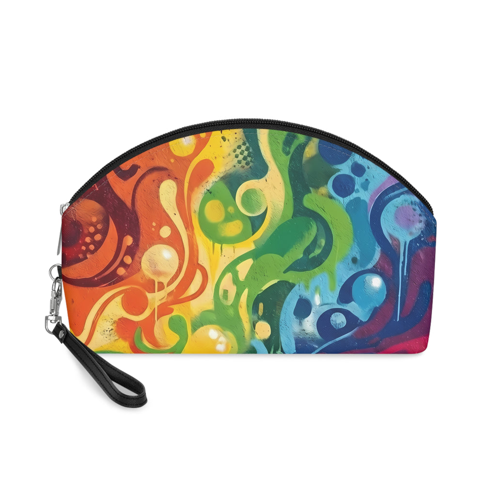 Rainbow Graffiti Makeup Bag | Colorful Cosmetic Pouch