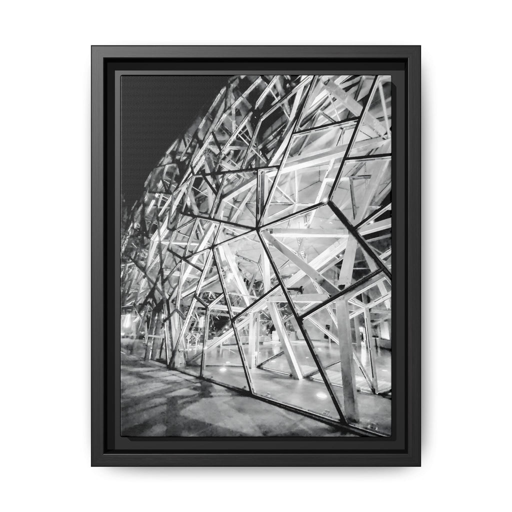 Framed Matte Canvas Engineering Masterpiece - Black & White Wall Art