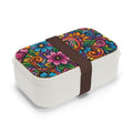 Floral Bento Lunch Box — Vibrant Flower Art Portable Lunchbox