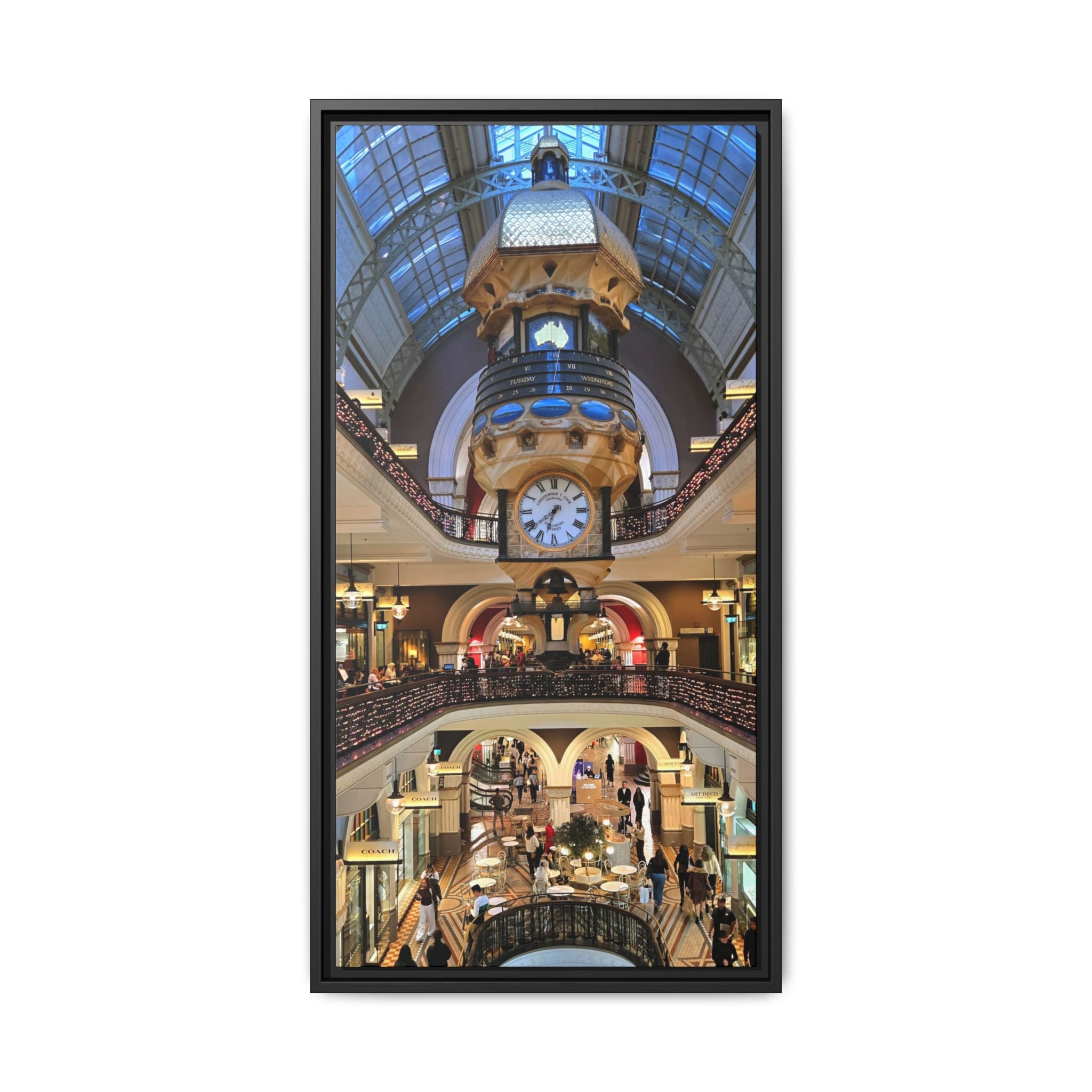 Framed Matte Canvas Print — Sydney Historic Arcade Wall Art
