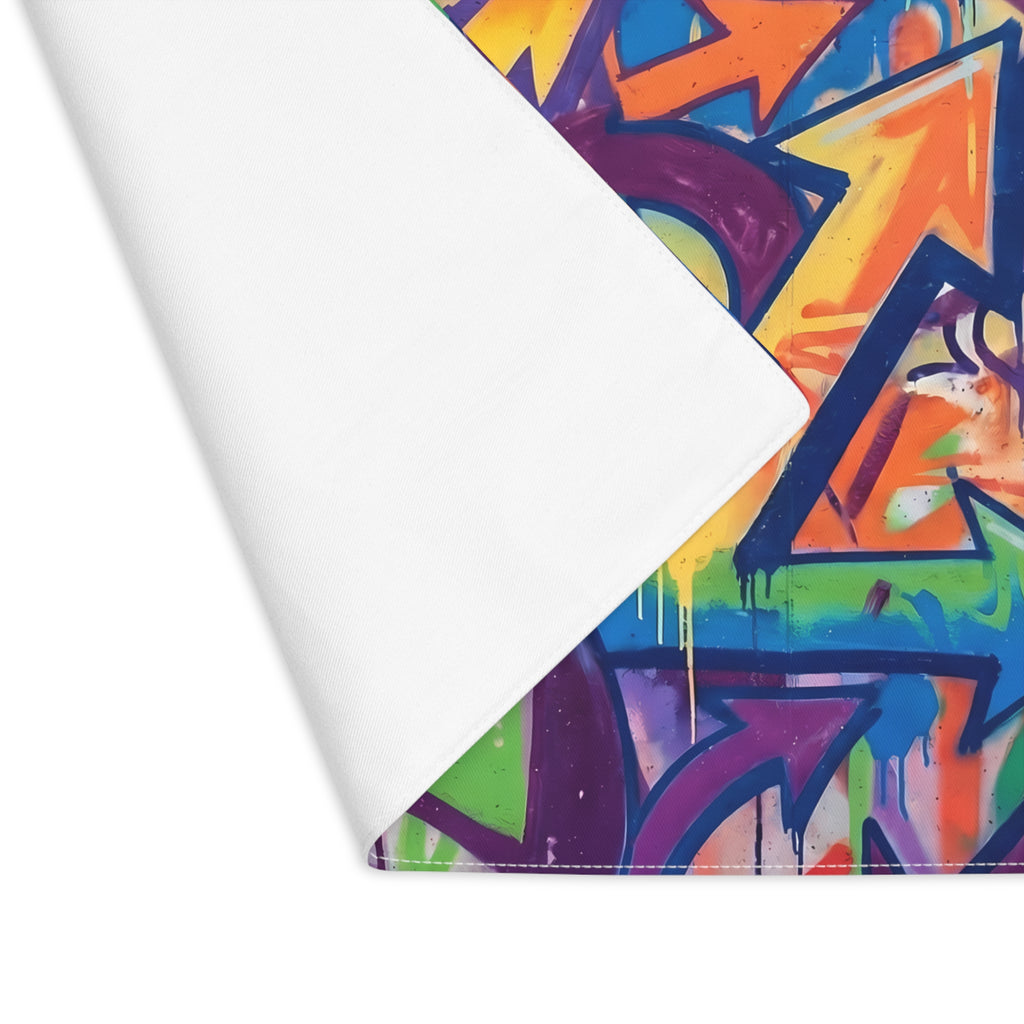 Graffiti Arrow Placemat — Colorful Urban Street Art Table Mat