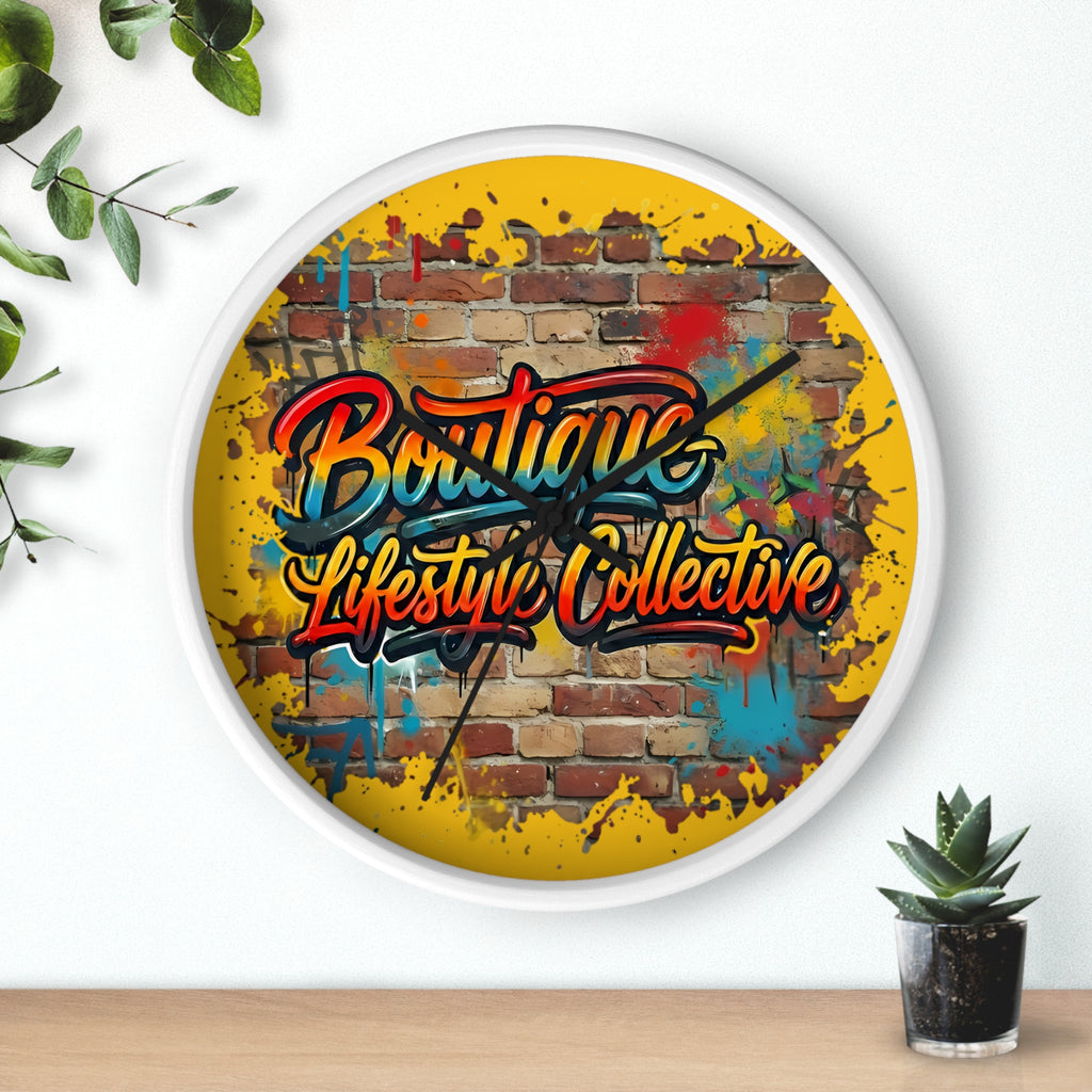 Boutique Lifestyle Collective Urban Wall Clock - Vibrant Graffiti Wall Clock