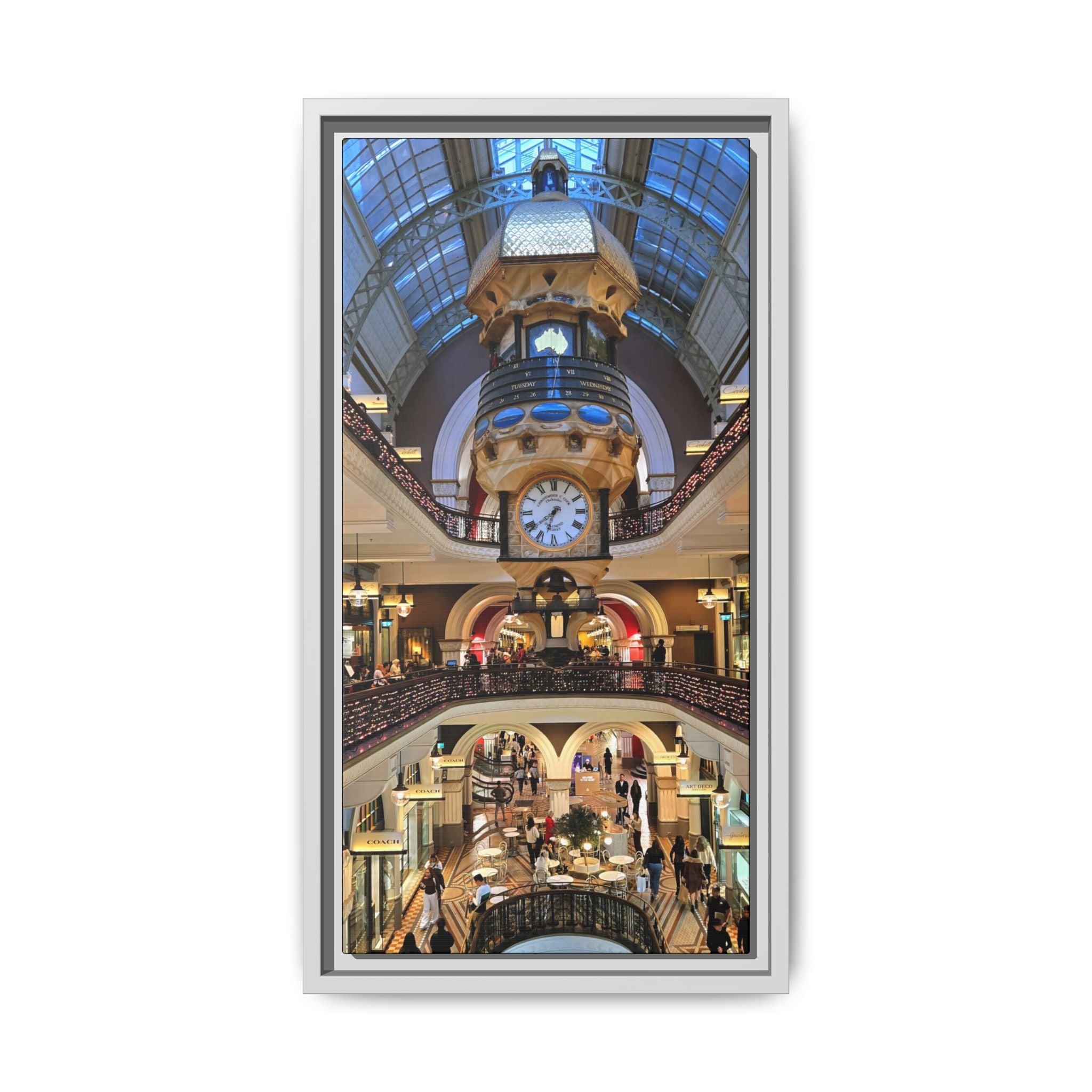 Framed Matte Canvas Print — Sydney Historic Arcade Wall Art