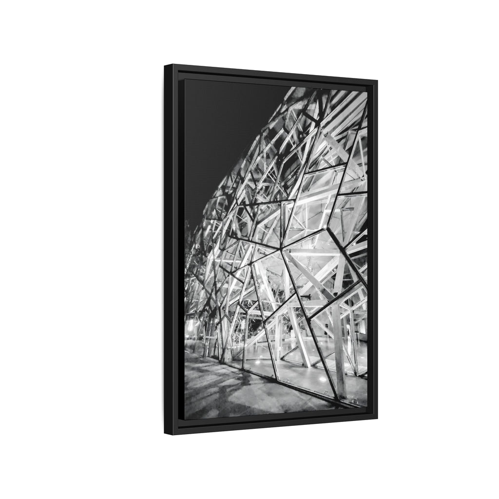 Framed Matte Canvas Engineering Masterpiece - Black & White Wall Art