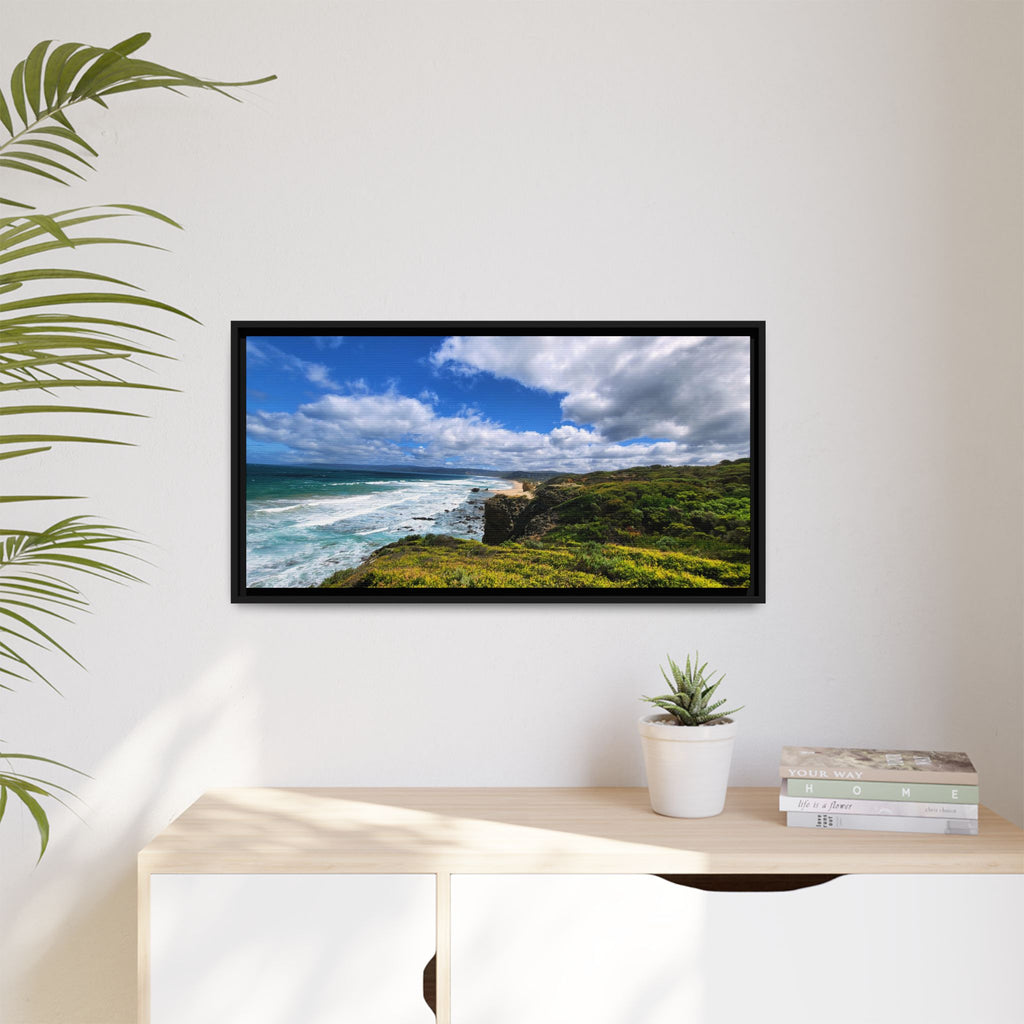 Framed Matte Canvas Philip Island Coastline - Seascape Wall Art