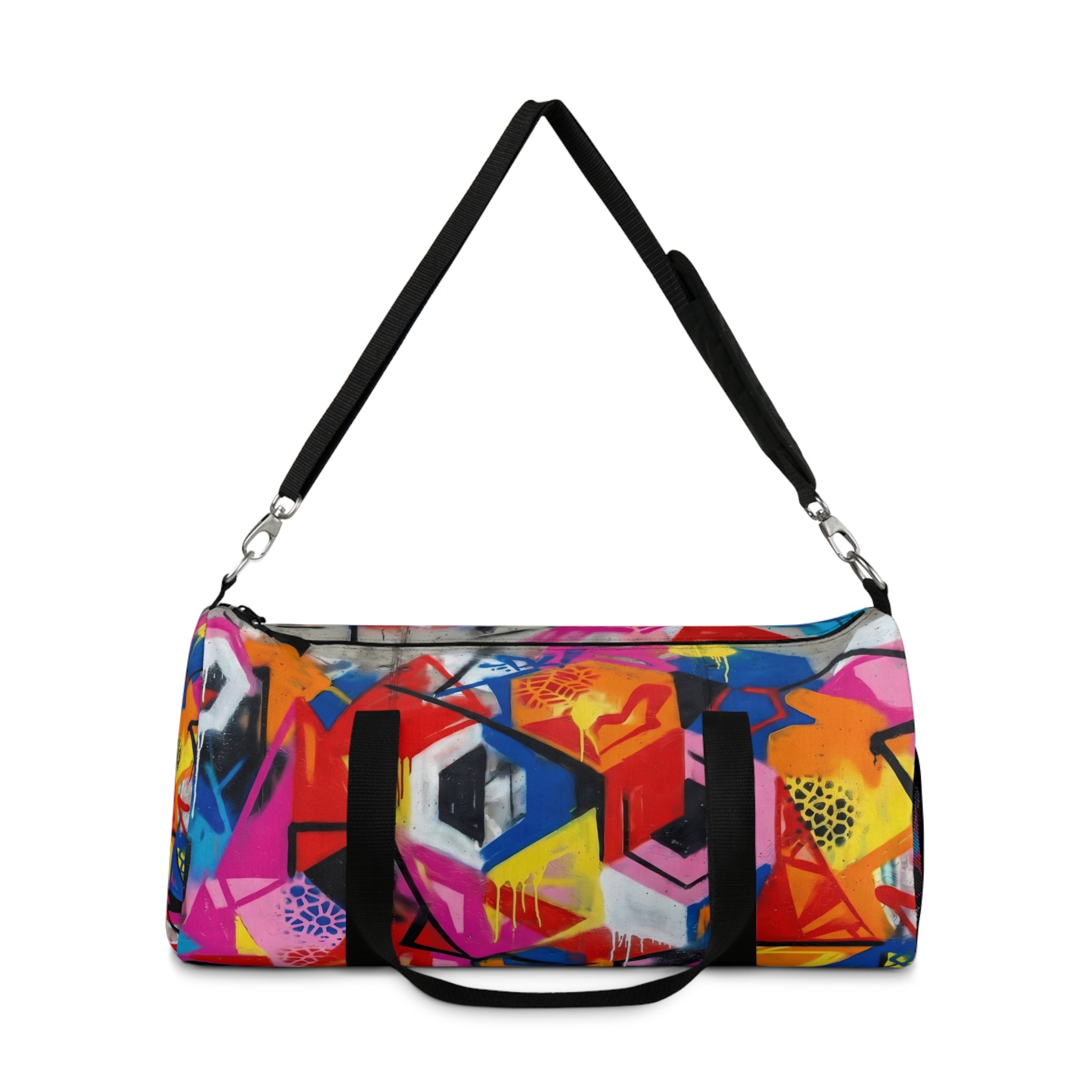 Colorful Geometric Graffiti Duffel Bag - Urban Travel Gym Bag