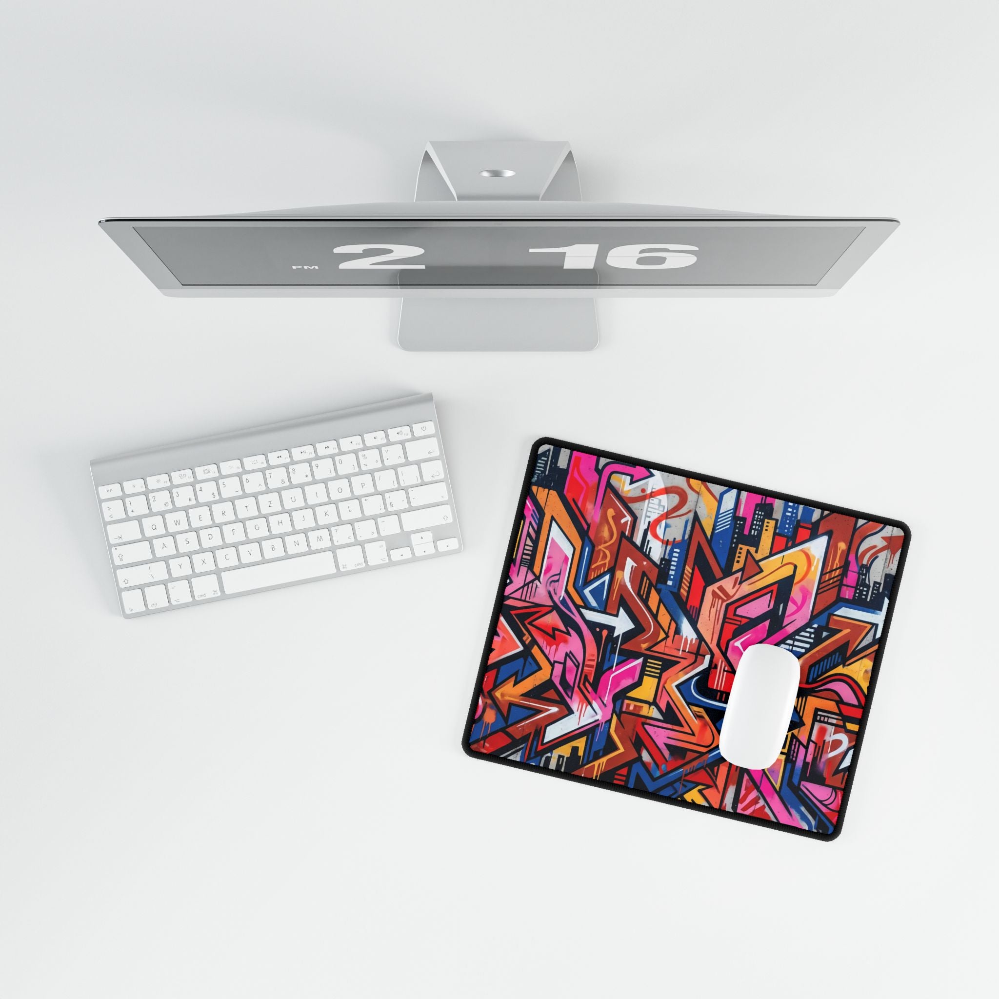 Graffiti Street Art Desk Mat — Colorful Urban Gaming & Office Mousepad