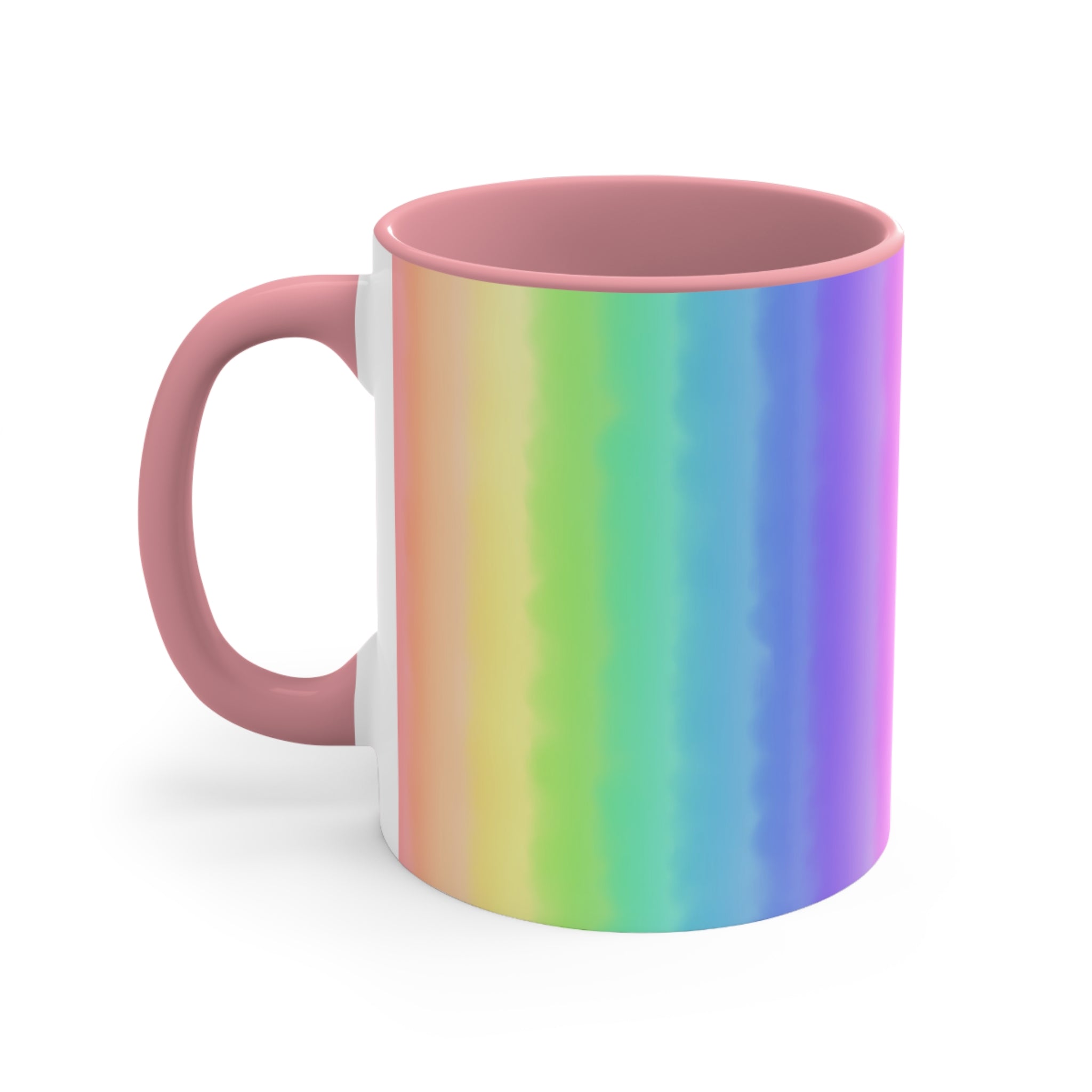 Rainbow Colorful Accent Mug — 11oz Vibrant Rainbow Coffee Cup