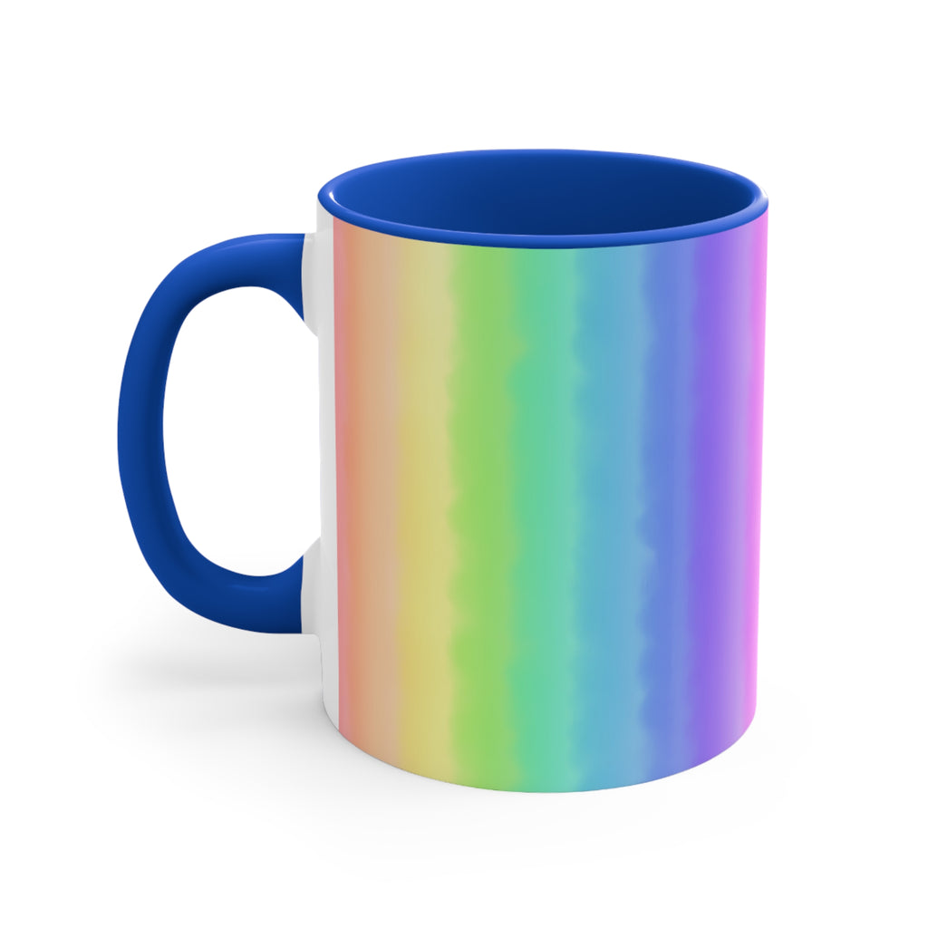 Rainbow Colorful Accent Mug — 11oz Vibrant Rainbow Coffee Cup