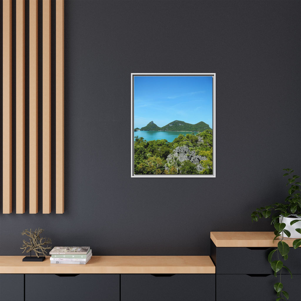 Framed Matte Canvas Thailand Island Paradise - Tropical Wall Art