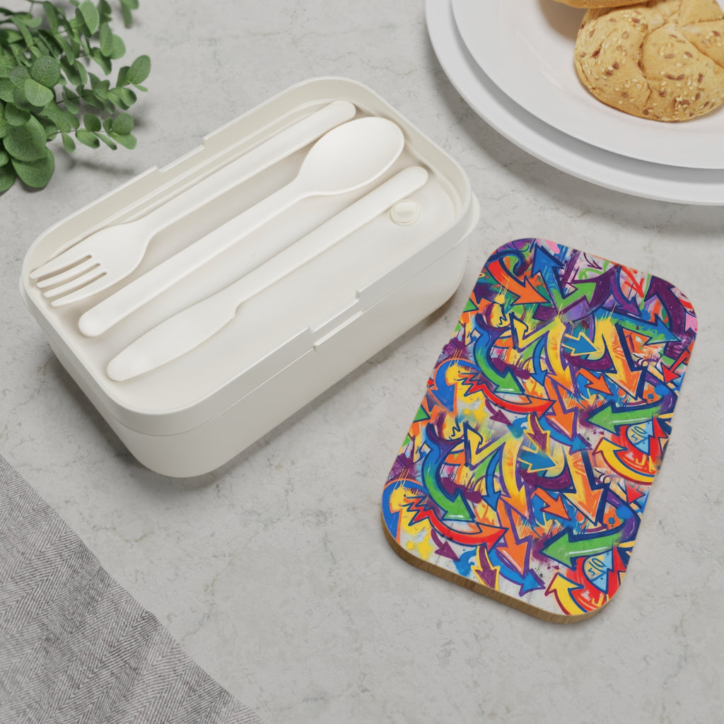 Graffiti Arrow Bento Box — Colorful Street Art Lunchbox