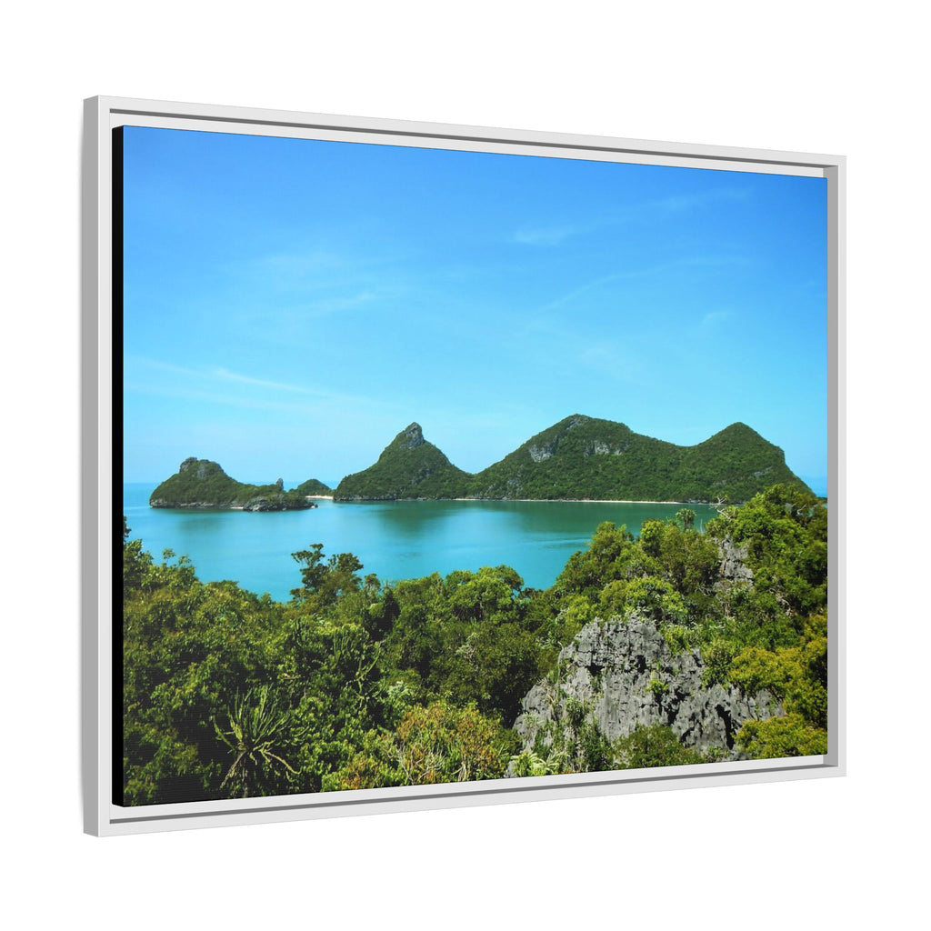 Framed Matte Canvas Thailand Island Paradise - Seascape Wall Art