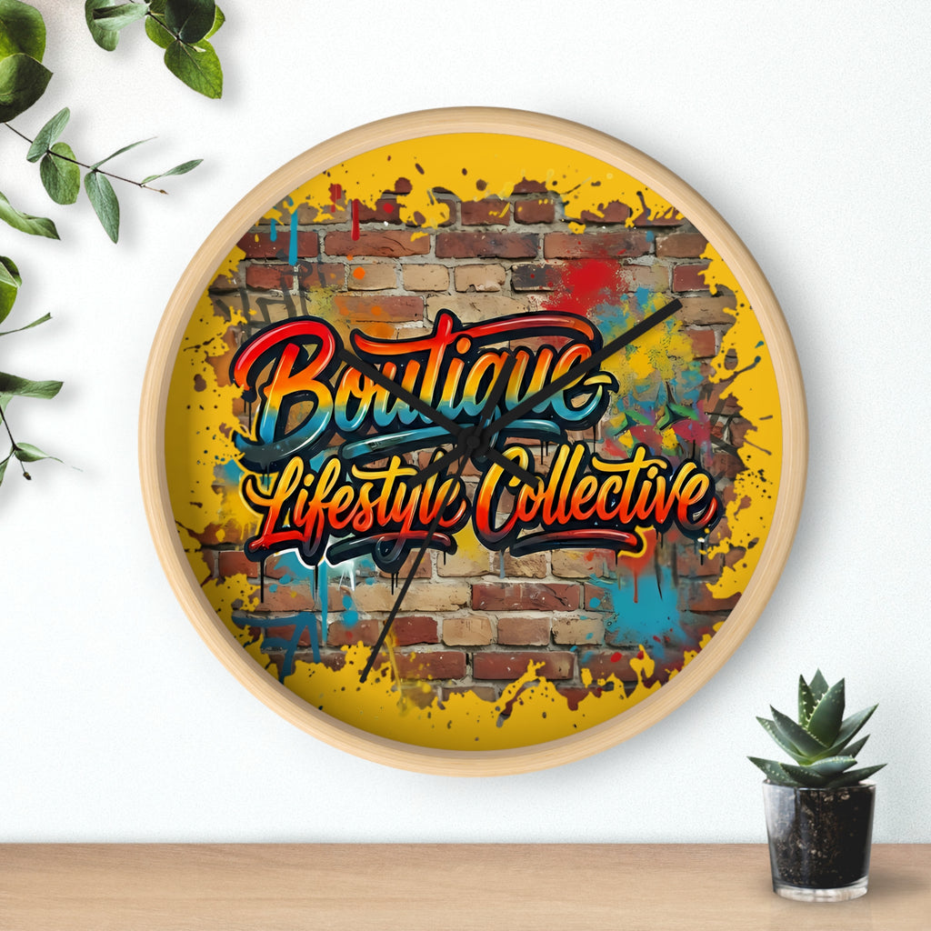 Boutique Lifestyle Collective Urban Wall Clock - Vibrant Graffiti Wall Clock