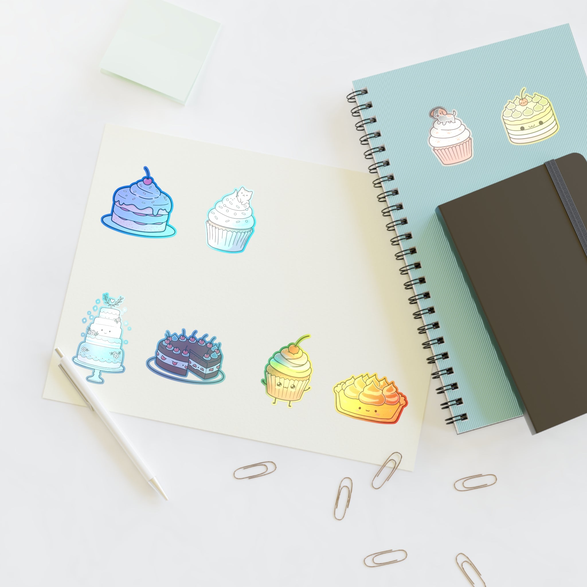 Cupcake Sticker Sheet — Cute Dessert Planner Stickers for Journals & Scrapbooks