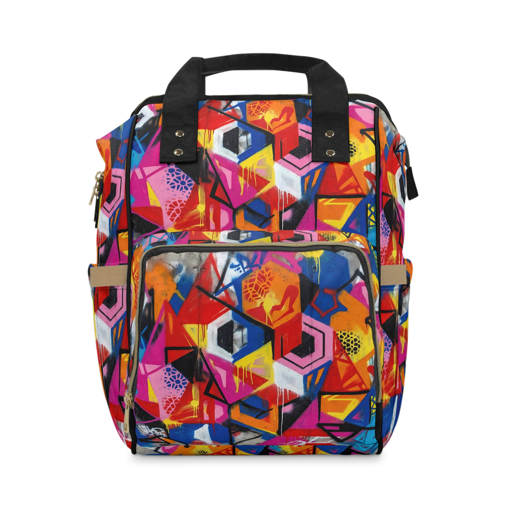 Colorful Graffiti Design Multifunctional Diaper Backpack
