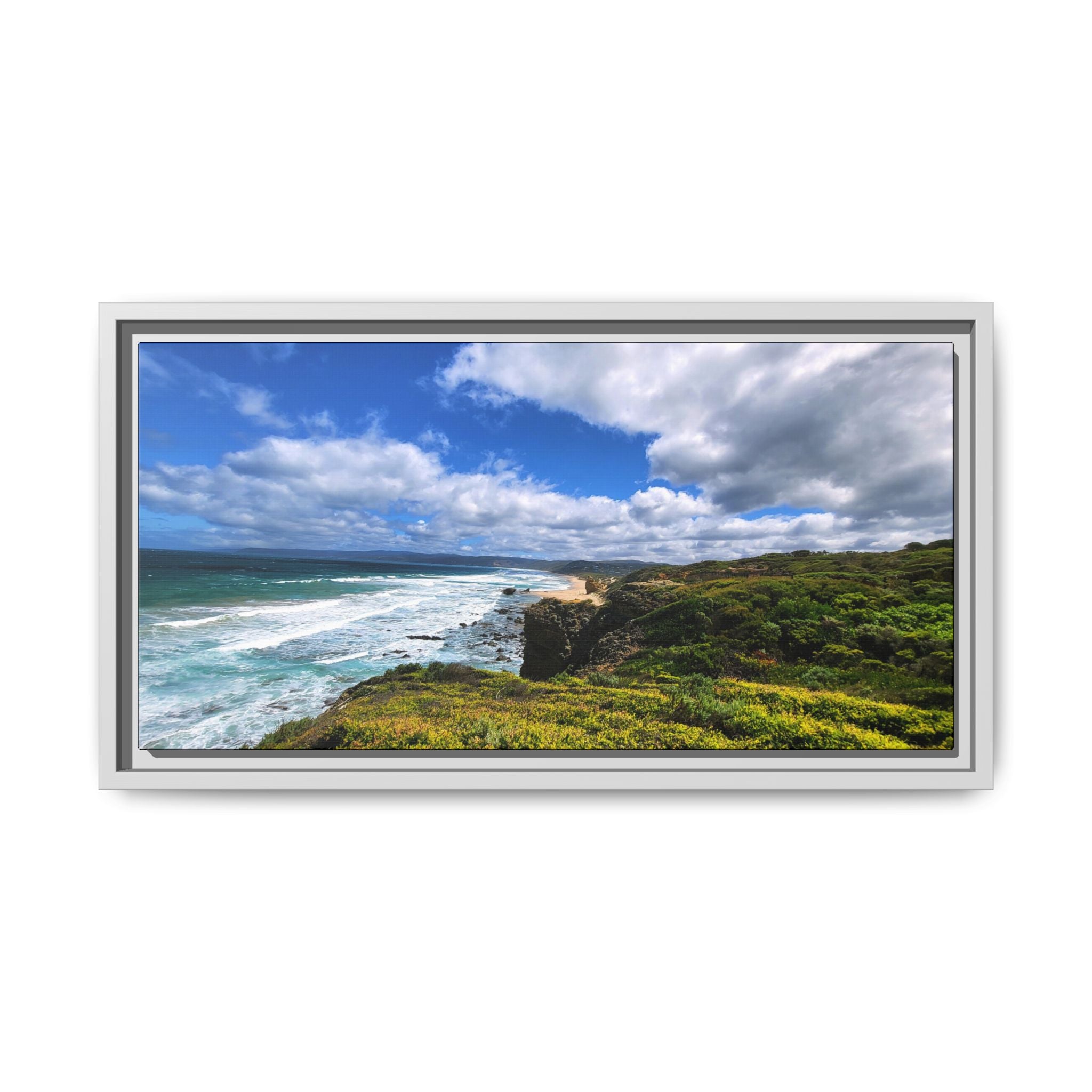 Framed Matte Canvas Philip Island Coastline - Seascape Wall Art