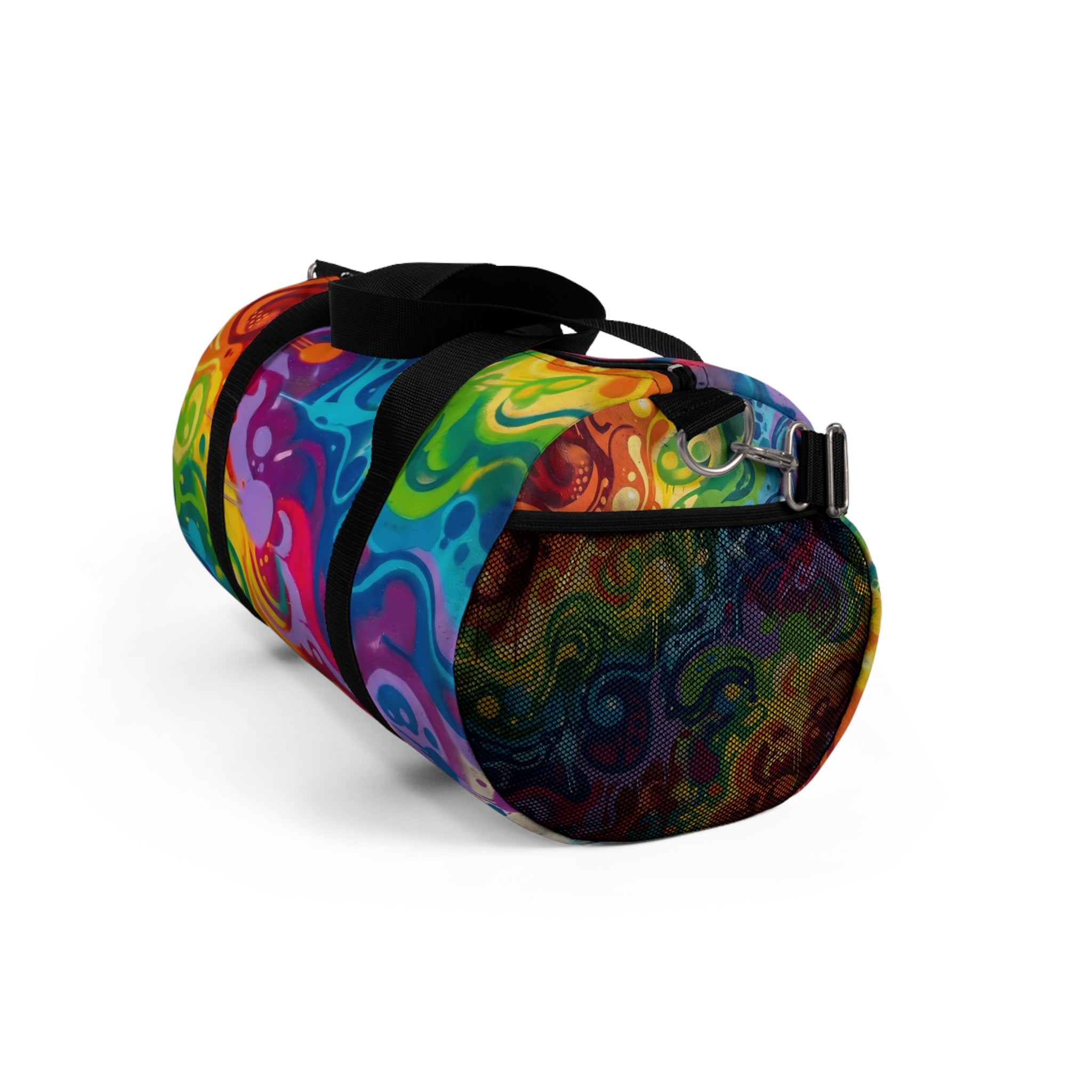 Rainbow Graffiti Duffel Bag | Colorful Urban Travel Gym Bag