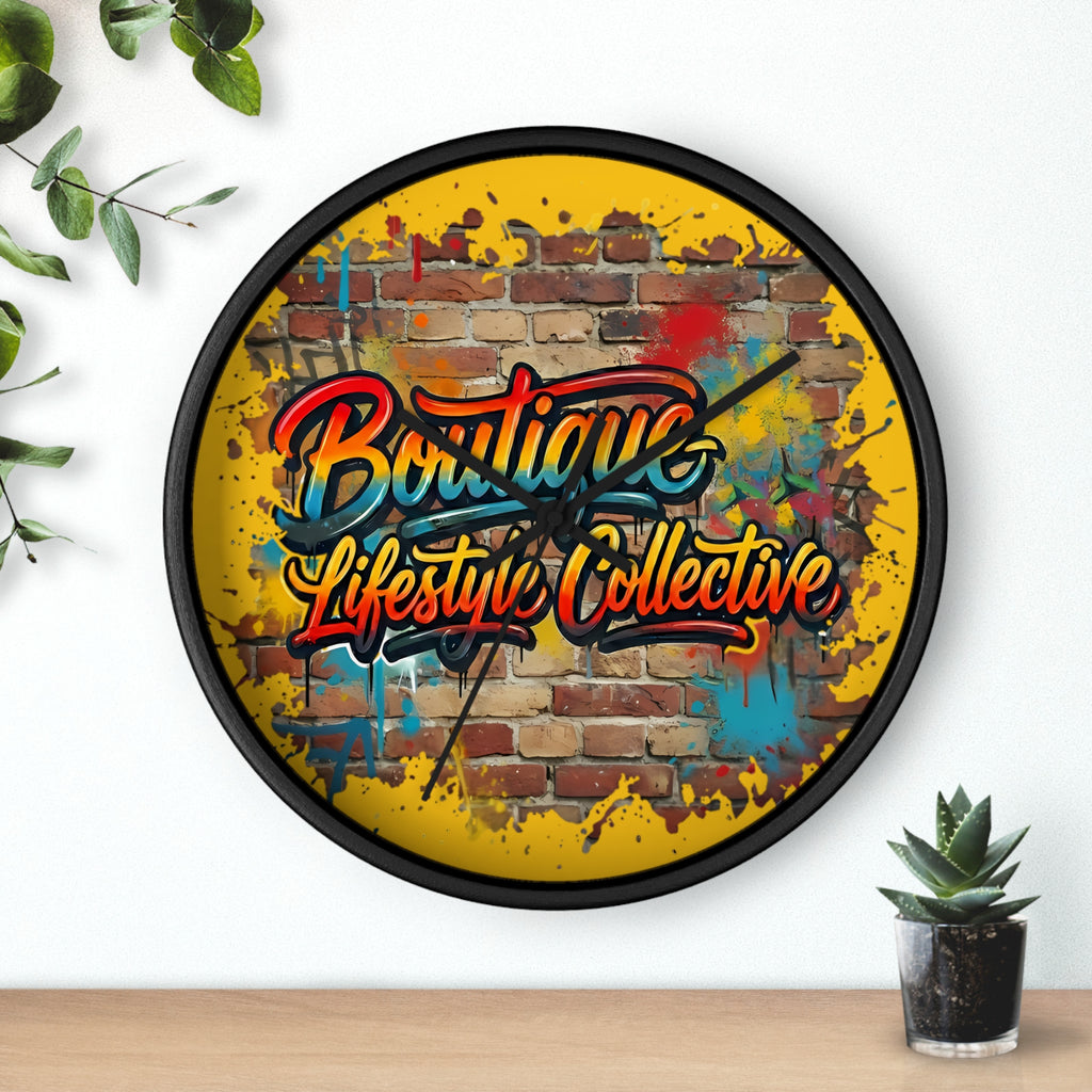 Boutique Lifestyle Collective Urban Wall Clock - Vibrant Graffiti Wall Clock