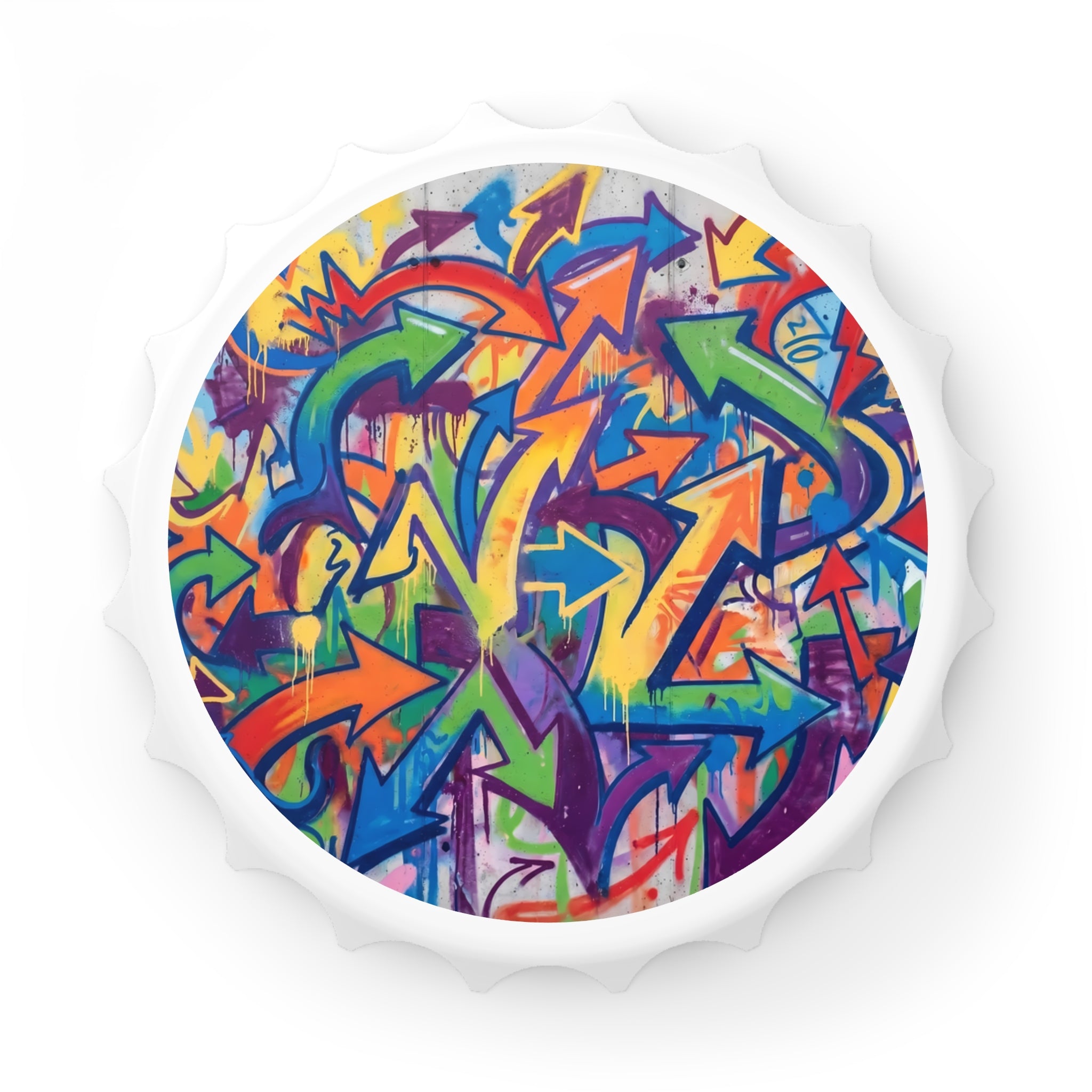 Graffiti Arrows Bottle Opener — Colorful Street Art Drink Opener