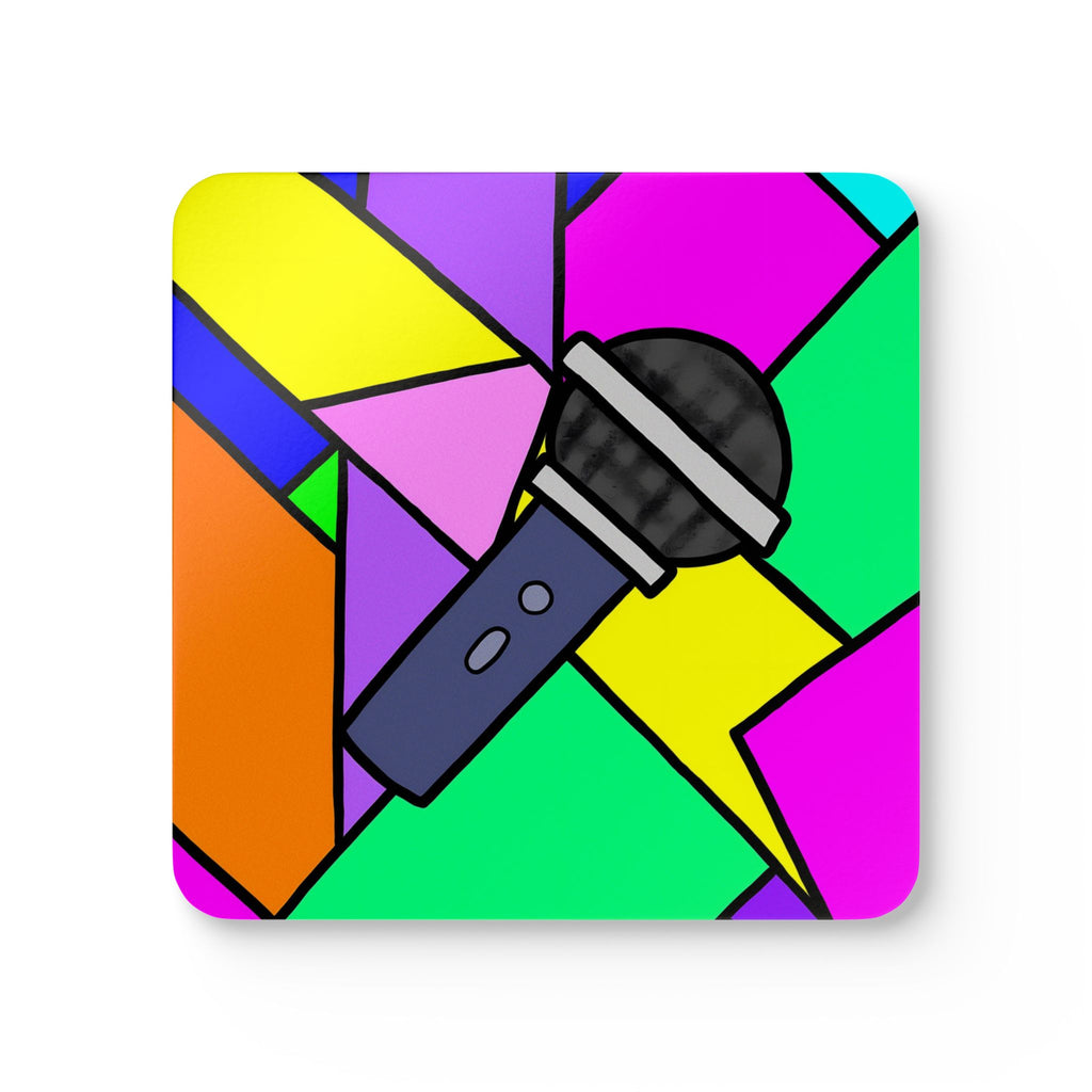 Pop Art Corkwood Coaster Set — Vibrant Retro Pattern Drink Coasters (Set of 4)