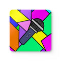 Pop Art Corkwood Coaster Set — Vibrant Retro Pattern Drink Coasters (Set of 4)