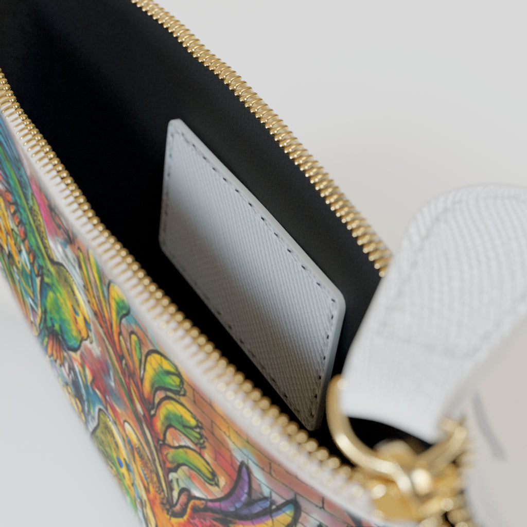 Mini Clutch Bag - Budgie Floral Zip Pouch