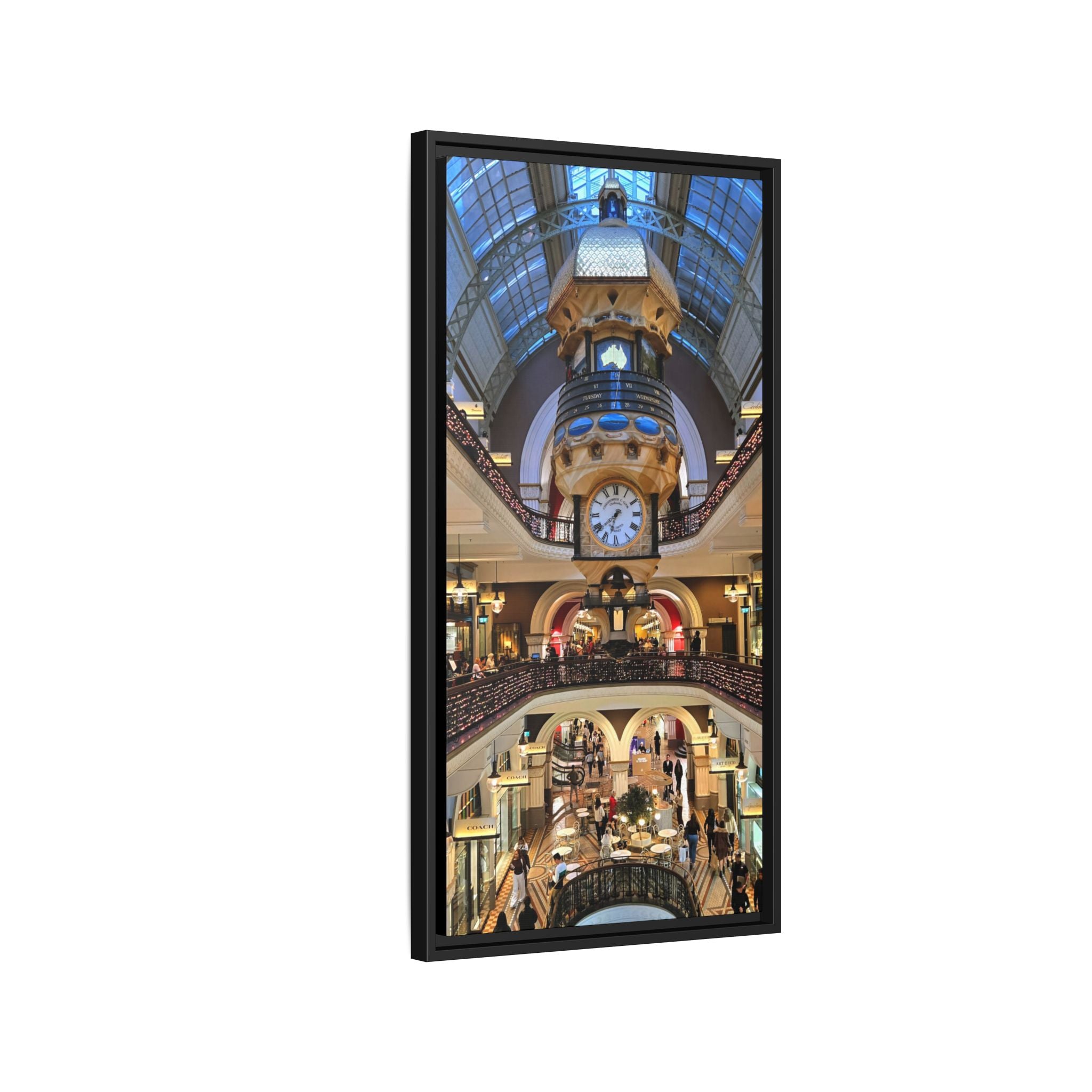 Framed Matte Canvas Print — Sydney Historic Arcade Wall Art