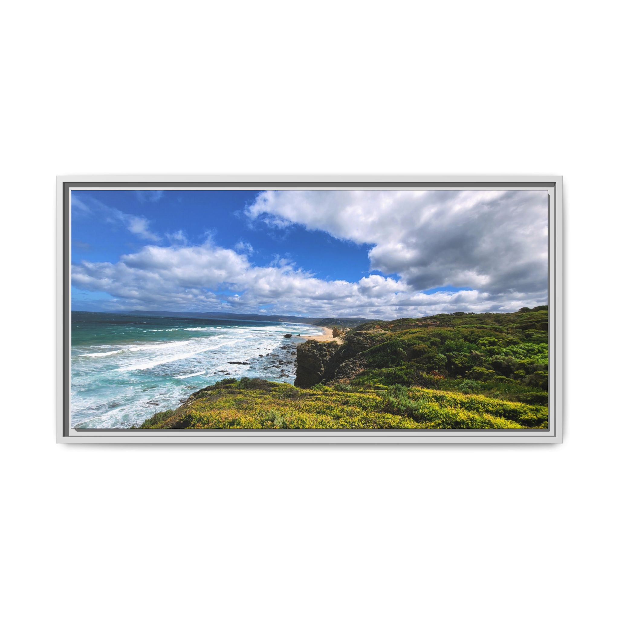 Framed Matte Canvas Philip Island Coastline - Seascape Wall Art