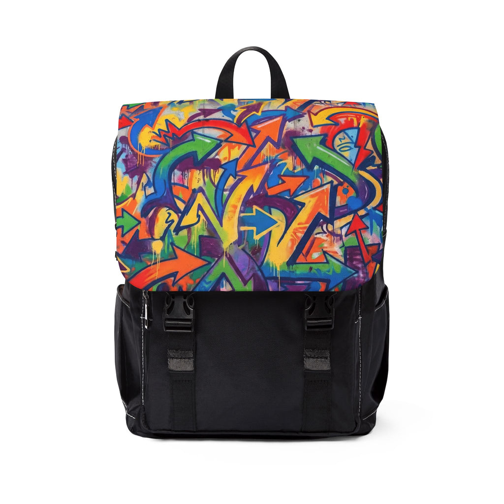 Graffiti Art Backpack — Colorful Urban Casual Shoulder Bag
