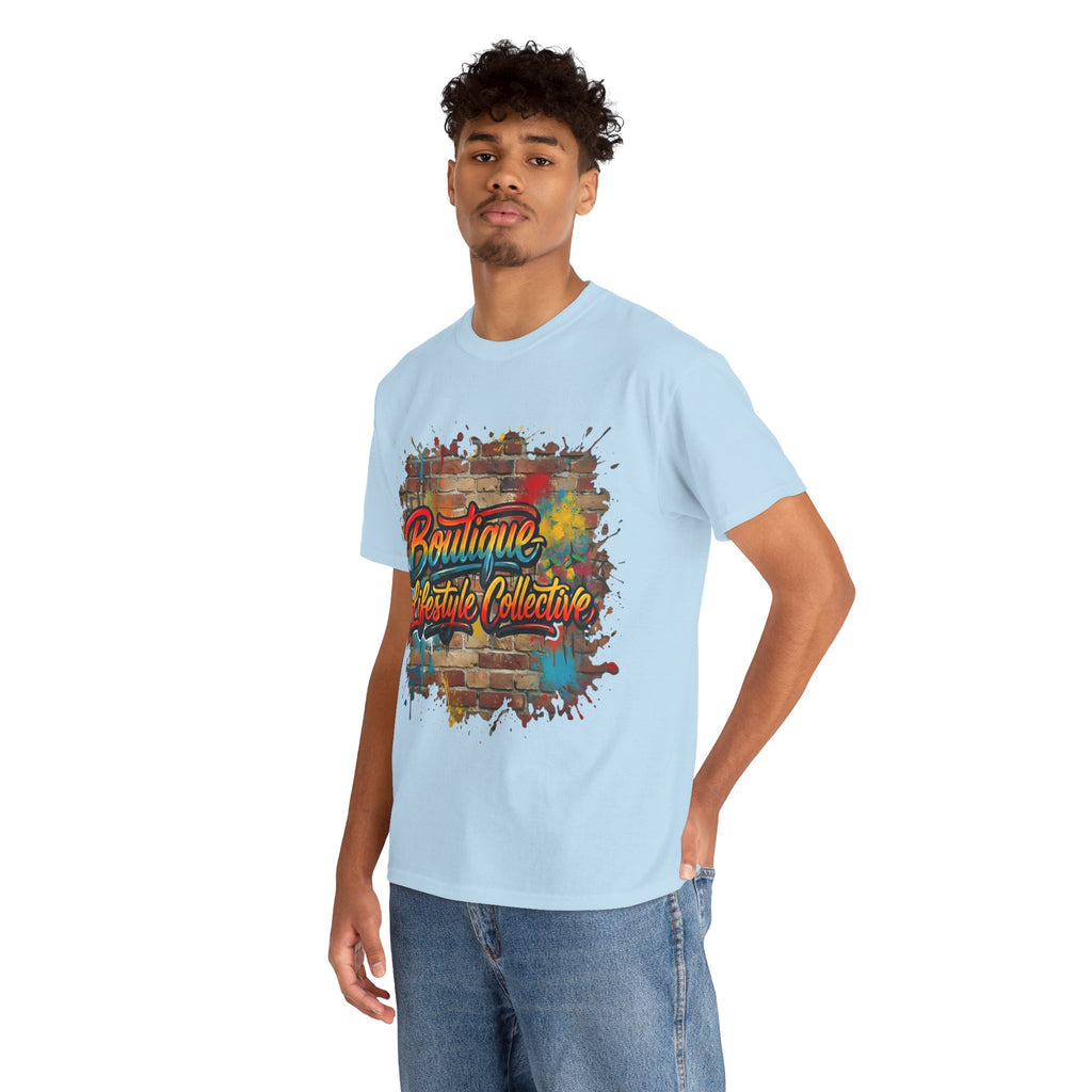 Heavy Cotton Tee - Boutique Lifestyle Collective Unisex Urban Graffiti T-Shirt - Brickworks Design