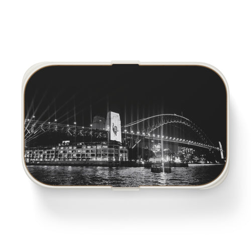 Bento Lunch Box — Sydney Harbour Bridge Black & White Nightscape