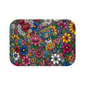 Vibrant Floral Design Bath Mat | Colorful Flower Bathroom Rug