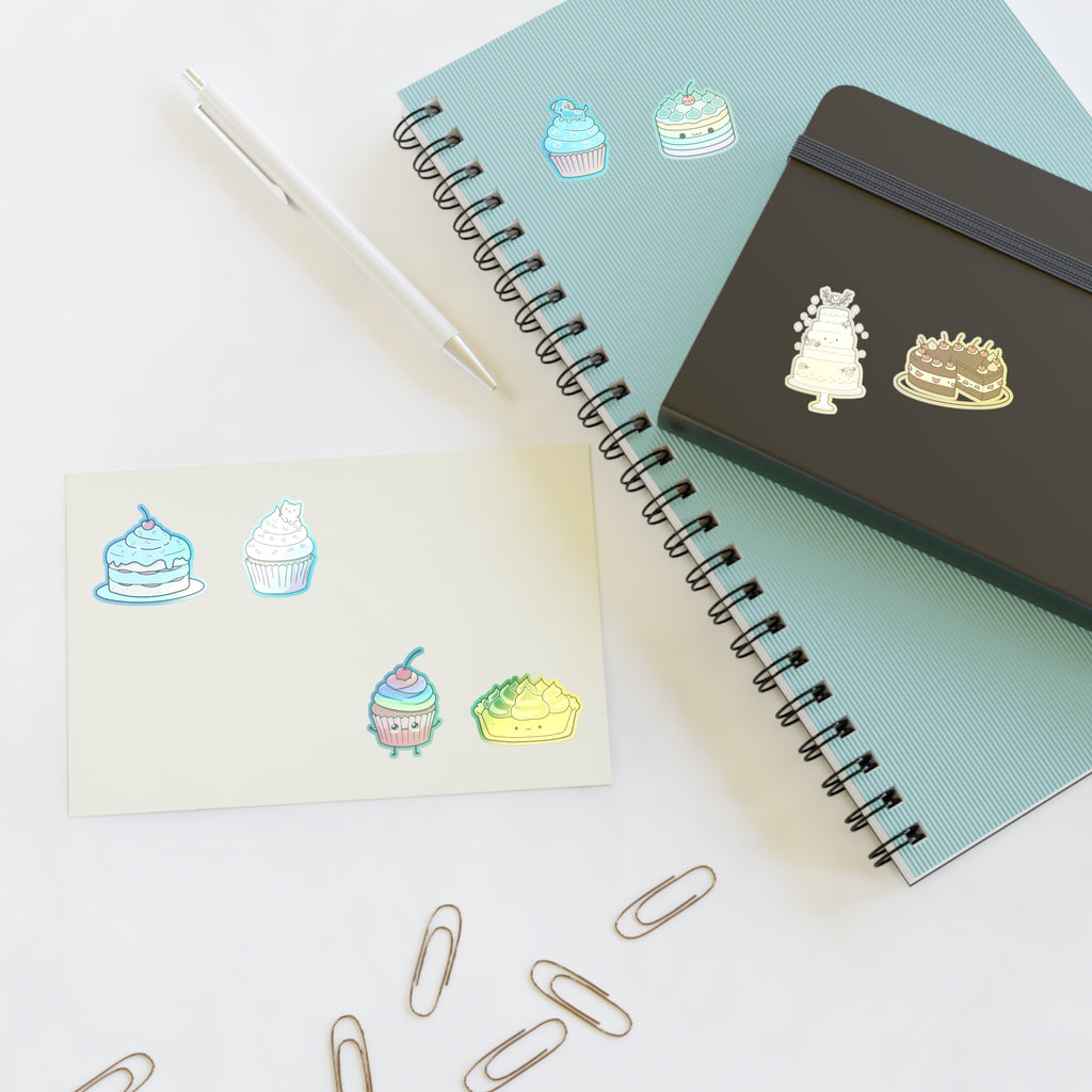 Cupcake Sticker Sheet — Cute Dessert Planner Stickers for Journals & Scrapbooks