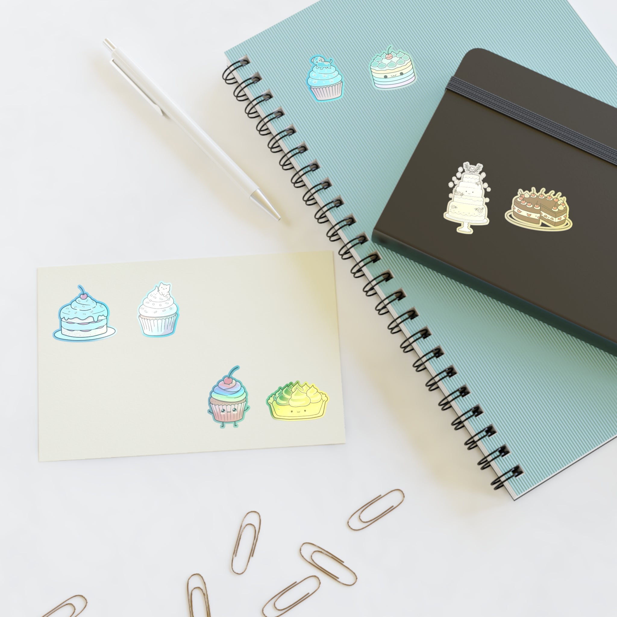 Cupcake Sticker Sheet — Cute Dessert Planner Stickers for Journals & Scrapbooks